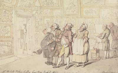 Mr. Michells Bildergalerie, Grove House, Enfield 1817 von Thomas Rowlandson